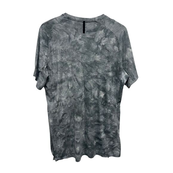 Lululemon Men T-shirt Crew Neck Tie Dye Gray Size L Tee Better Everyday L98-020 - Picture 1 of 8